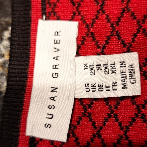 q Susan Graver Button Down Sweater Size 1X.  EUC - Picture 3 of 4